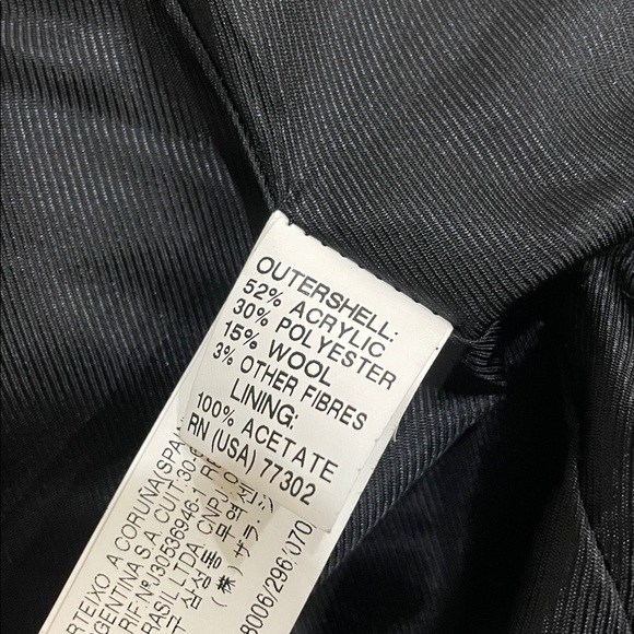 Zara Black and White Checkered Wool Coat - Picture 9 of 9